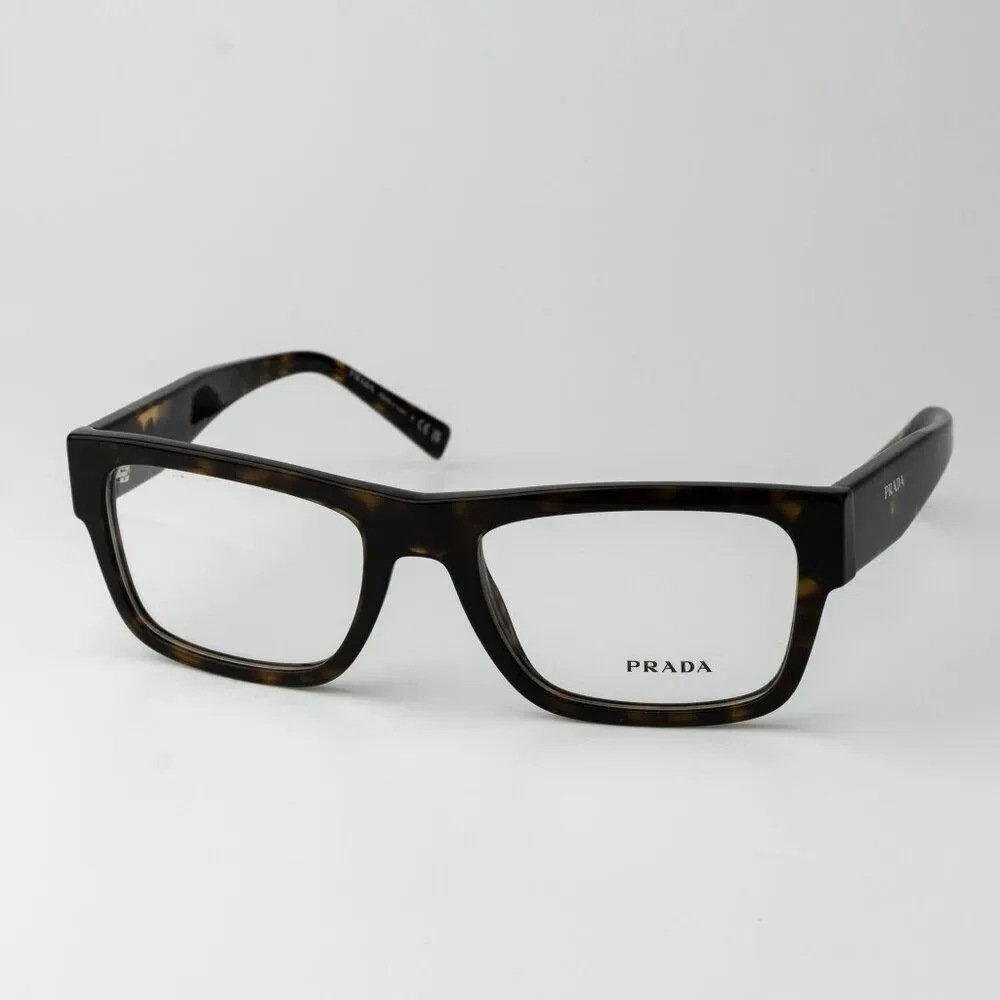 Prada Women Eyeglasses Havana Rectangle Unisex PR15YV 2AU1O1 BRAND NEW